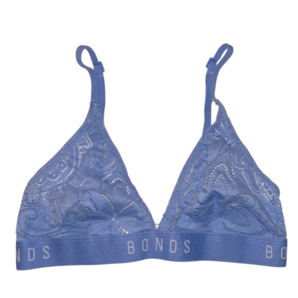 Bonds Intimately Triangle Lace Bra in Sky Blue size XS